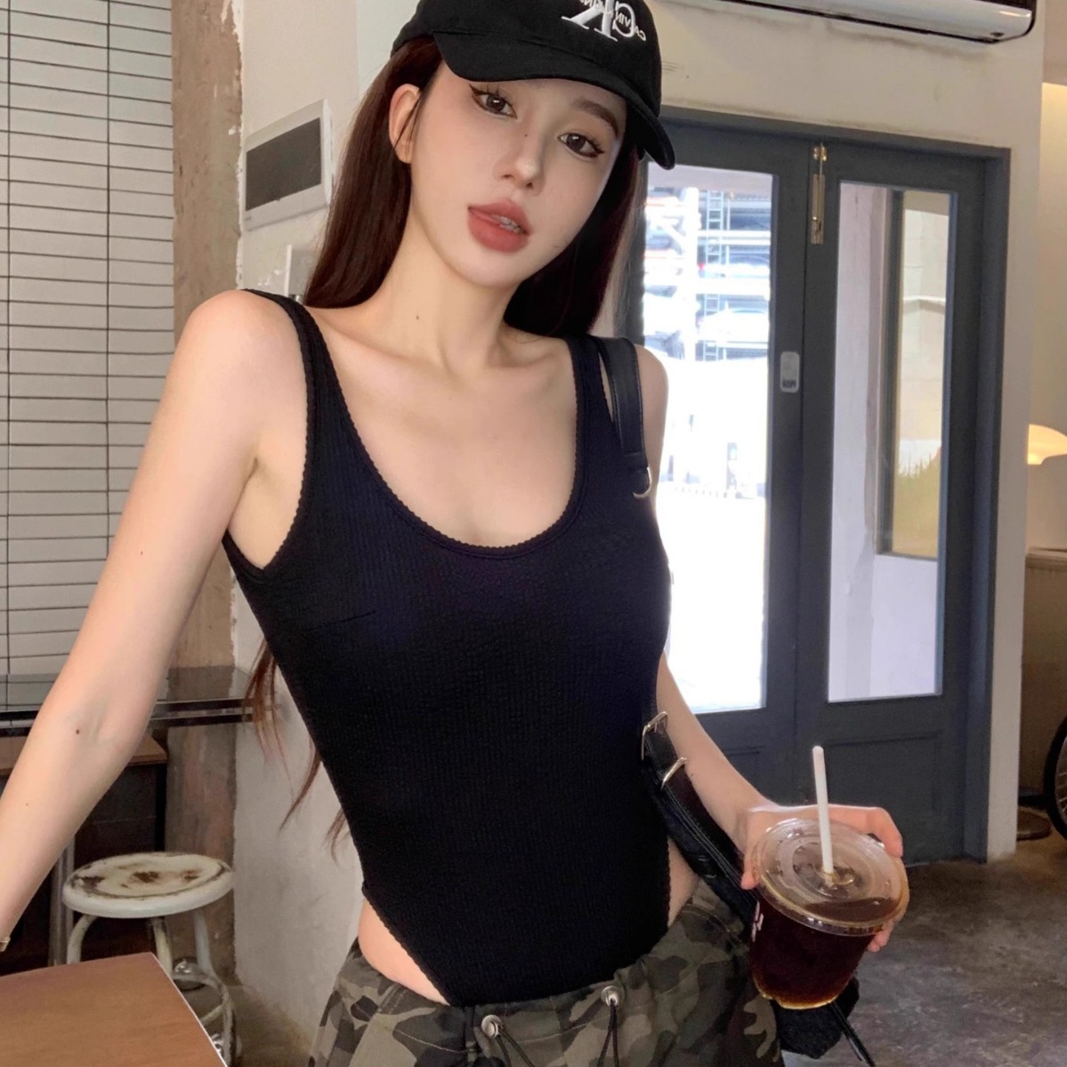 Black Strappy Bodysuit Sexy Ba - Suspender Tank Top recensie en prijs