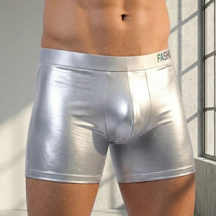 Men's Shiny Glossy Ice Silk Lo - Long Leg Trunk Men recensie en prijs
