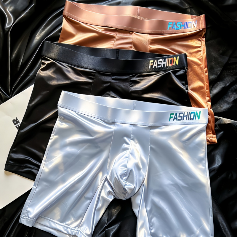 Men's Shiny Glossy Ice Silk Lo - Long Leg Trunk Men recensie en prijs