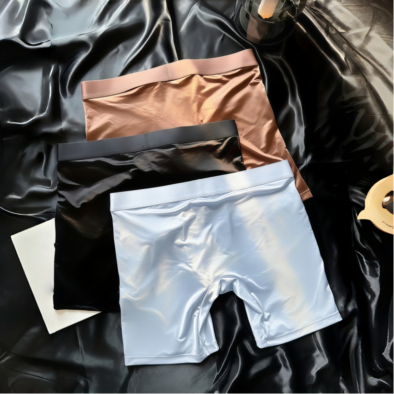 Men's Shiny Glossy Ice Silk Lo - Long Leg Trunk Men recensie en prijs