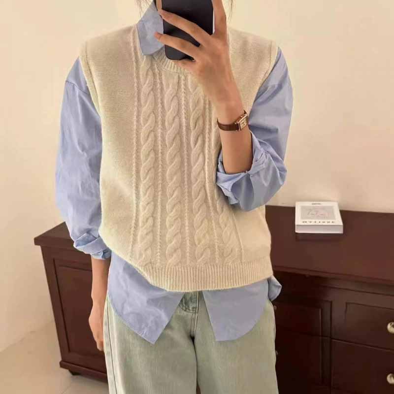 2025 New O-Neck Knitted Vest W - Sleeveless Undershirt recensie en prijs