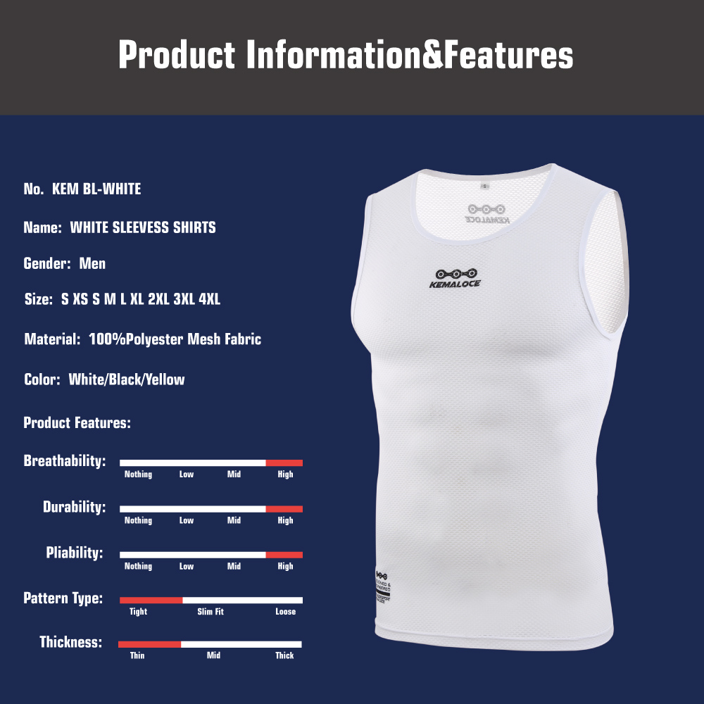 KEMALOCE Cycling Base Layer Sl - Sleeveless Undershirt recensie en prijs
