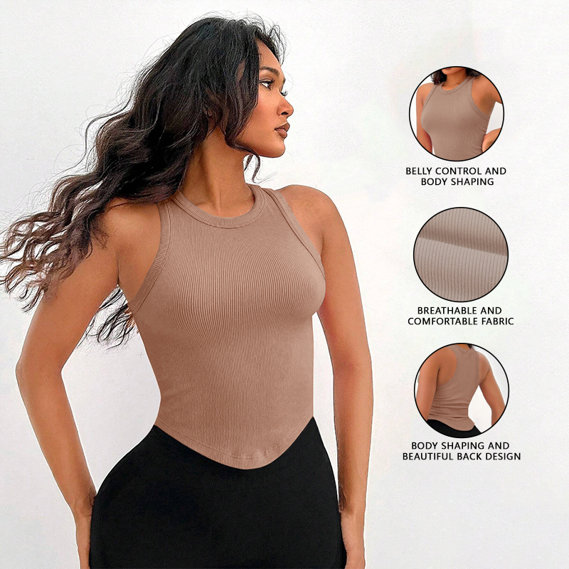 Womens Ribbed Racerback Curved - Tank Top Ribbed recensie en prijs