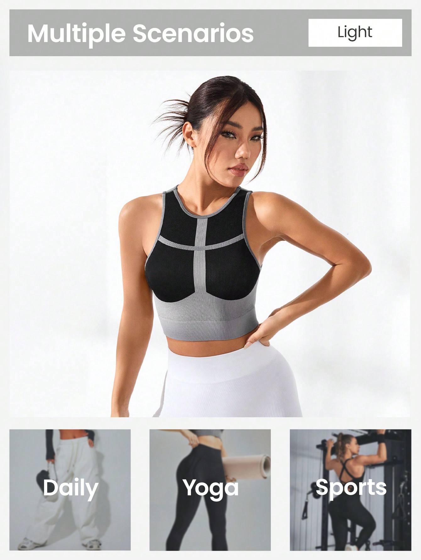Women Color Block Cross Line R - Tank Top Ribbed recensie en prijs