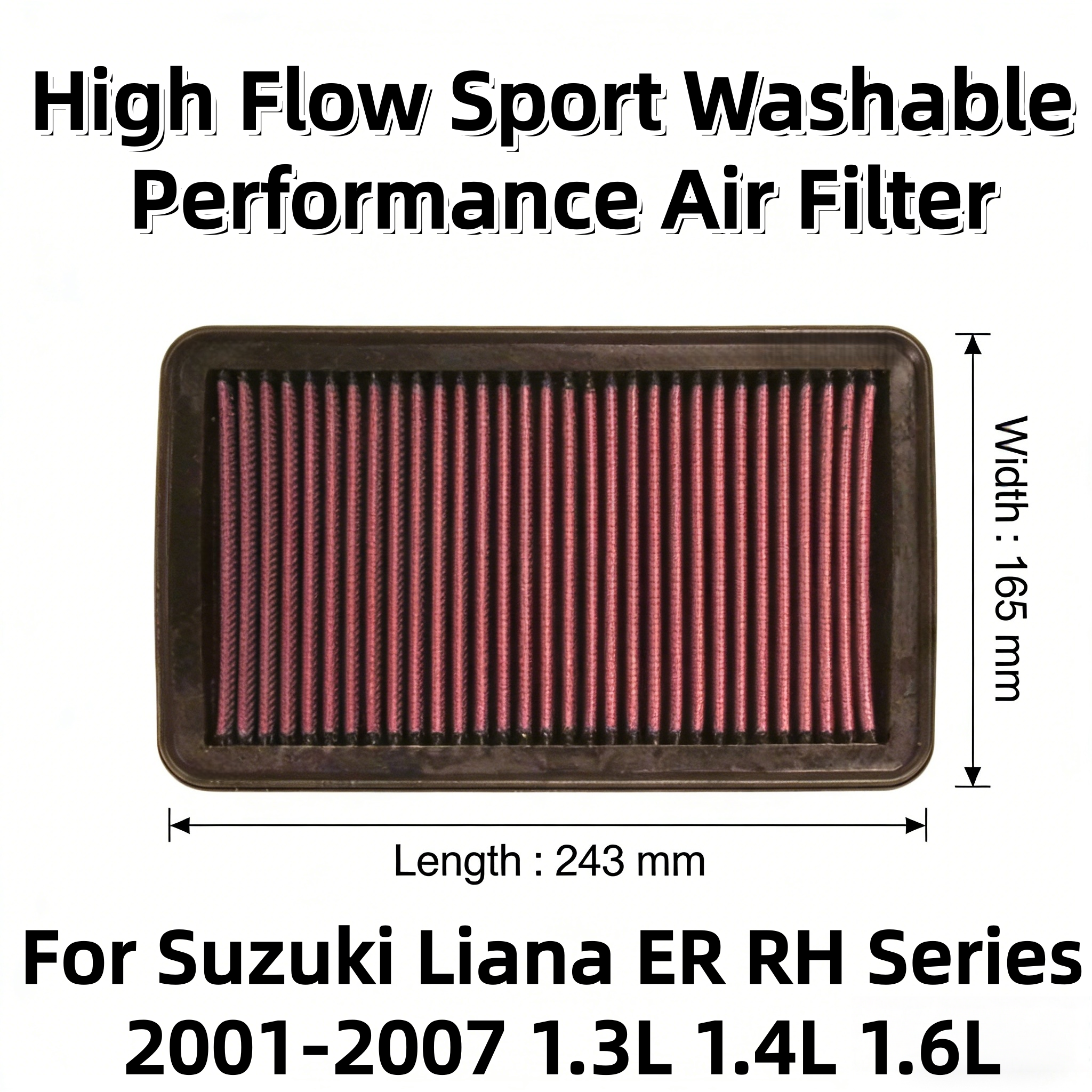 For Suzuki Liana ER RH Series  - Performance Boxer Sport recensie en prijs