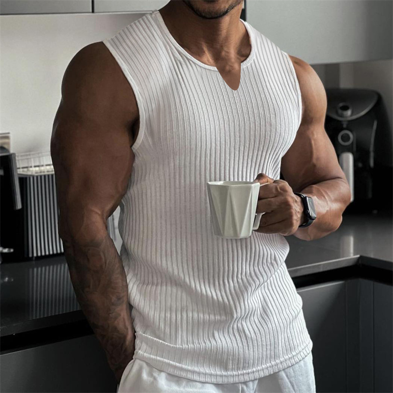 2024 Summer new men V-neck Ves - Undershirt Crew Neck recensie en prijs