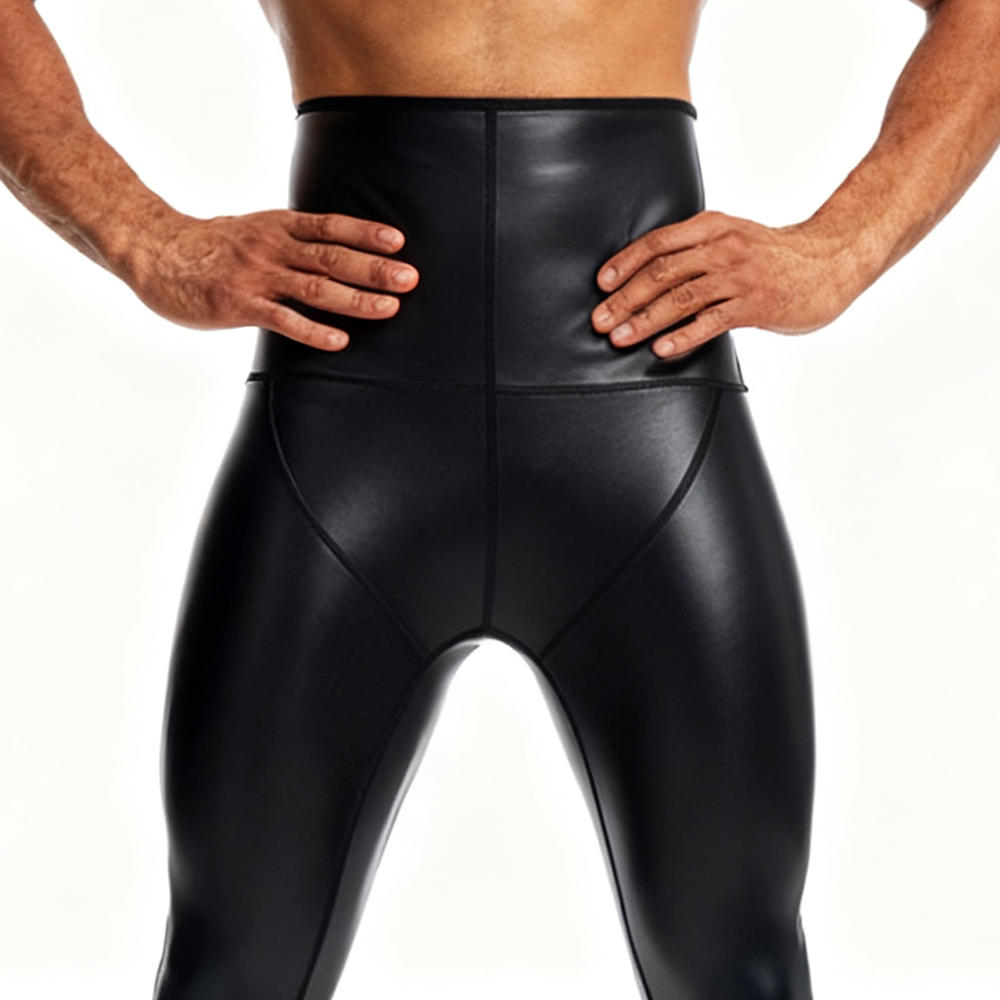 Sexy Men PU Leather Long Pants - Compression Long Pant recensie en prijs