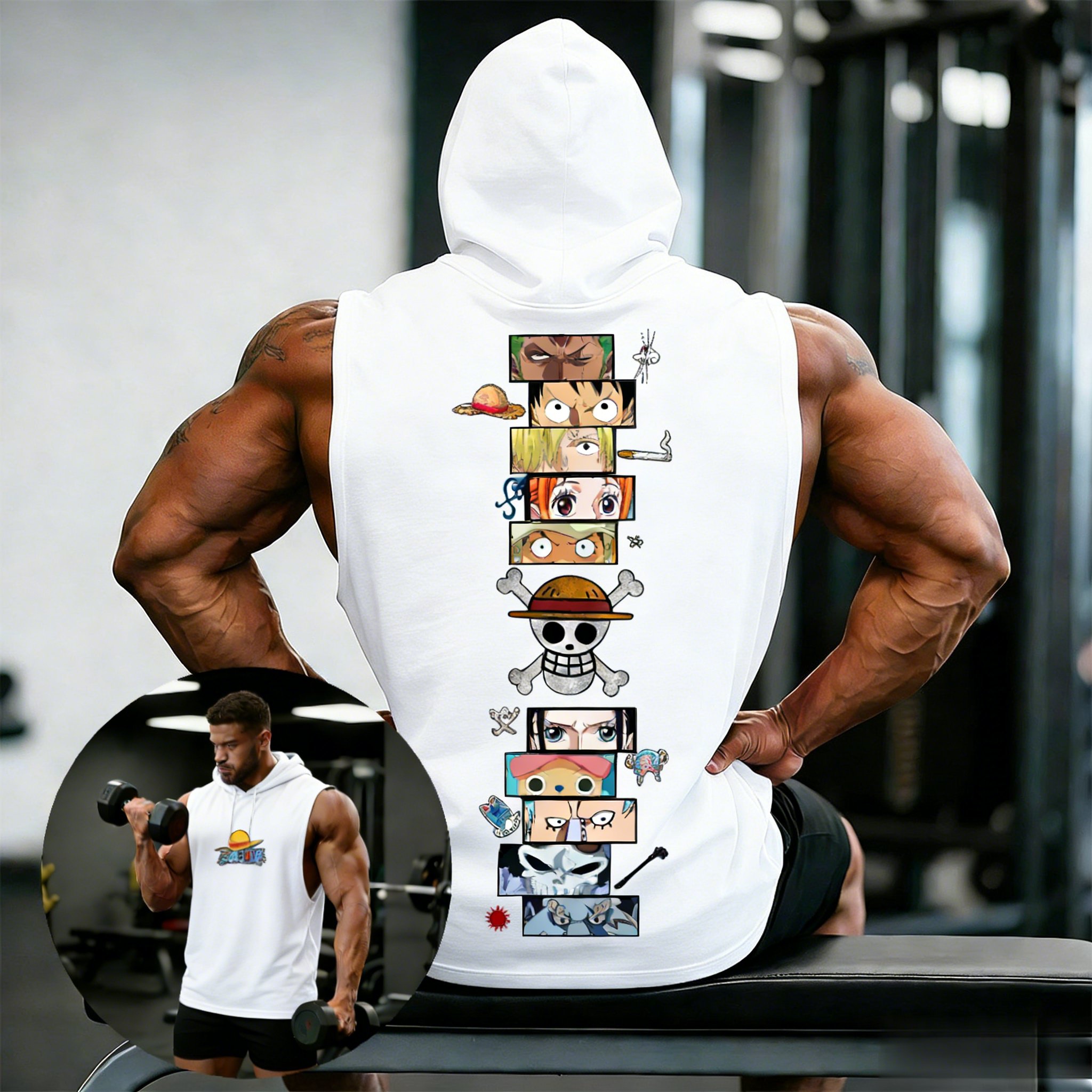One Piece Anime Hoodie Sleevel - Sleeveless Undershirt recensie en prijs