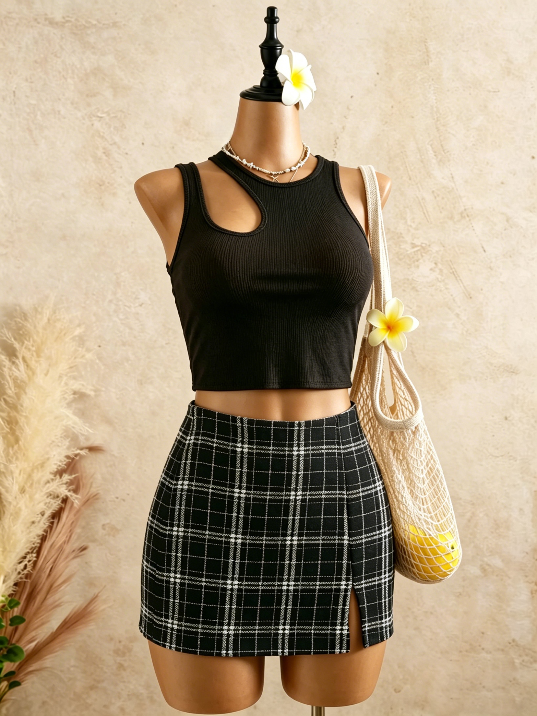 2 Piece Outfits Women Cutout R - Tank Top Ribbed recensie en prijs