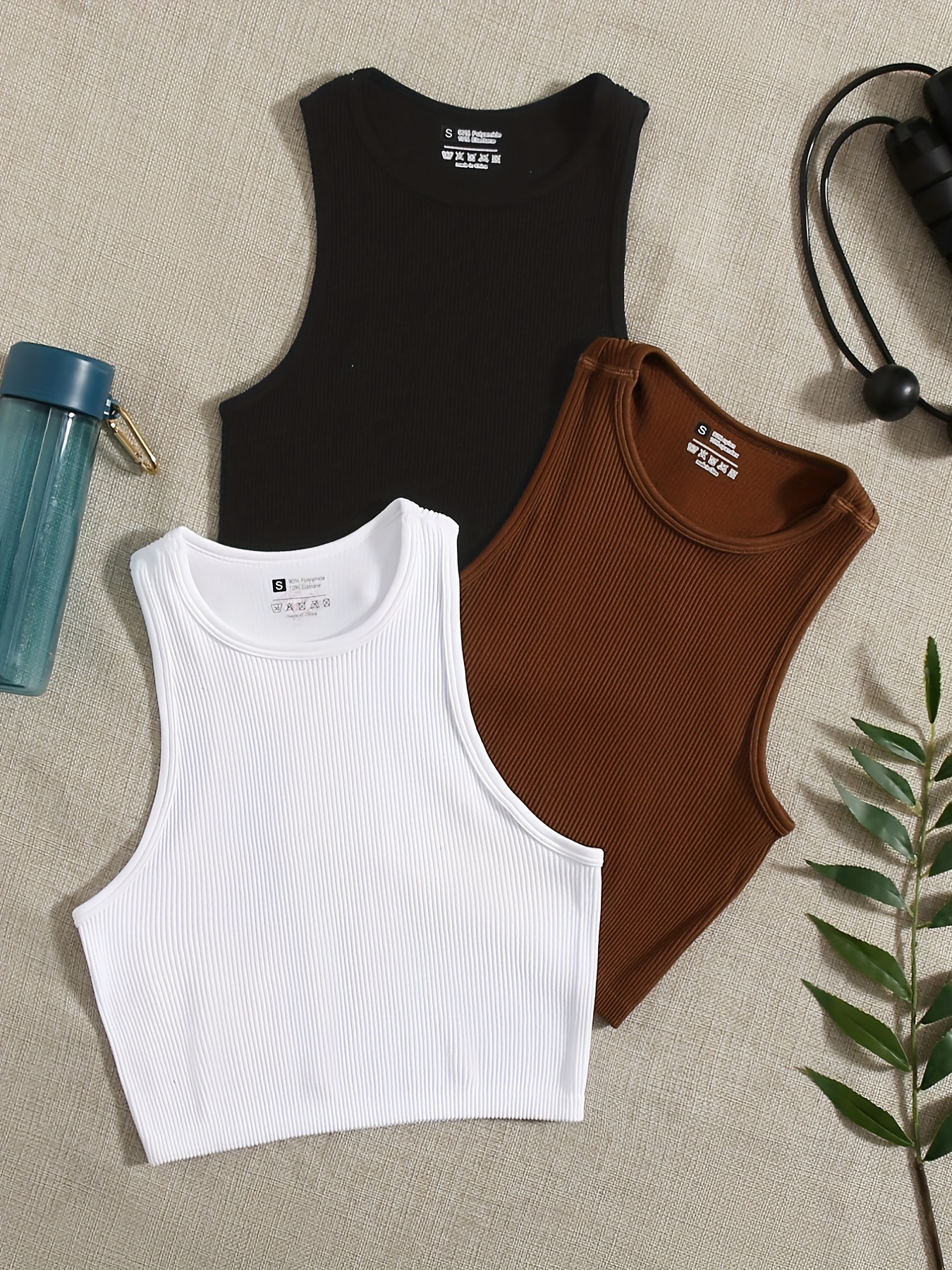 Ribbed Seamless Sports Bra Tan - Tank Top Ribbed recensie en prijs